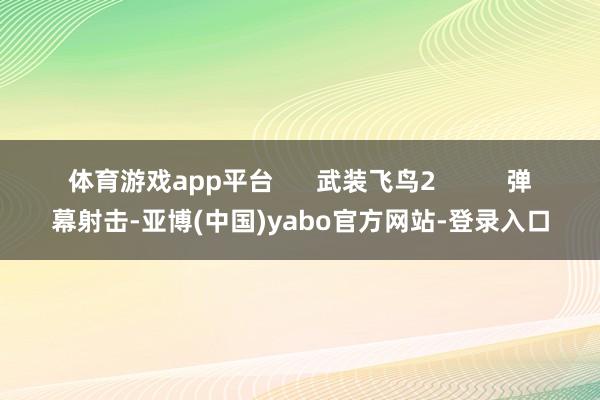 体育游戏app平台      武装飞鸟2          弹幕射击-亚博(中国)yabo官方网站-登录入口