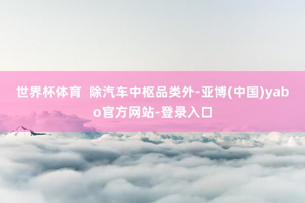 世界杯体育  除汽车中枢品类外-亚博(中国)yabo官方网站-登录入口