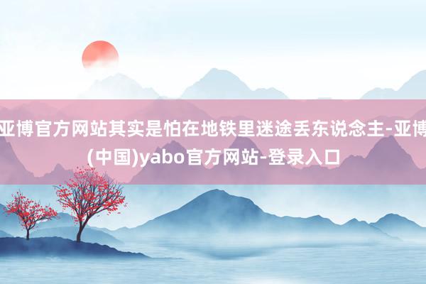 亚博官方网站其实是怕在地铁里迷途丢东说念主-亚博(中国)yabo官方网站-登录入口