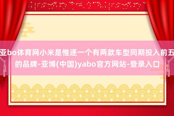 亚bo体育网小米是惟逐一个有两款车型同期投入前五的品牌-亚博(中国)yabo官方网站-登录入口